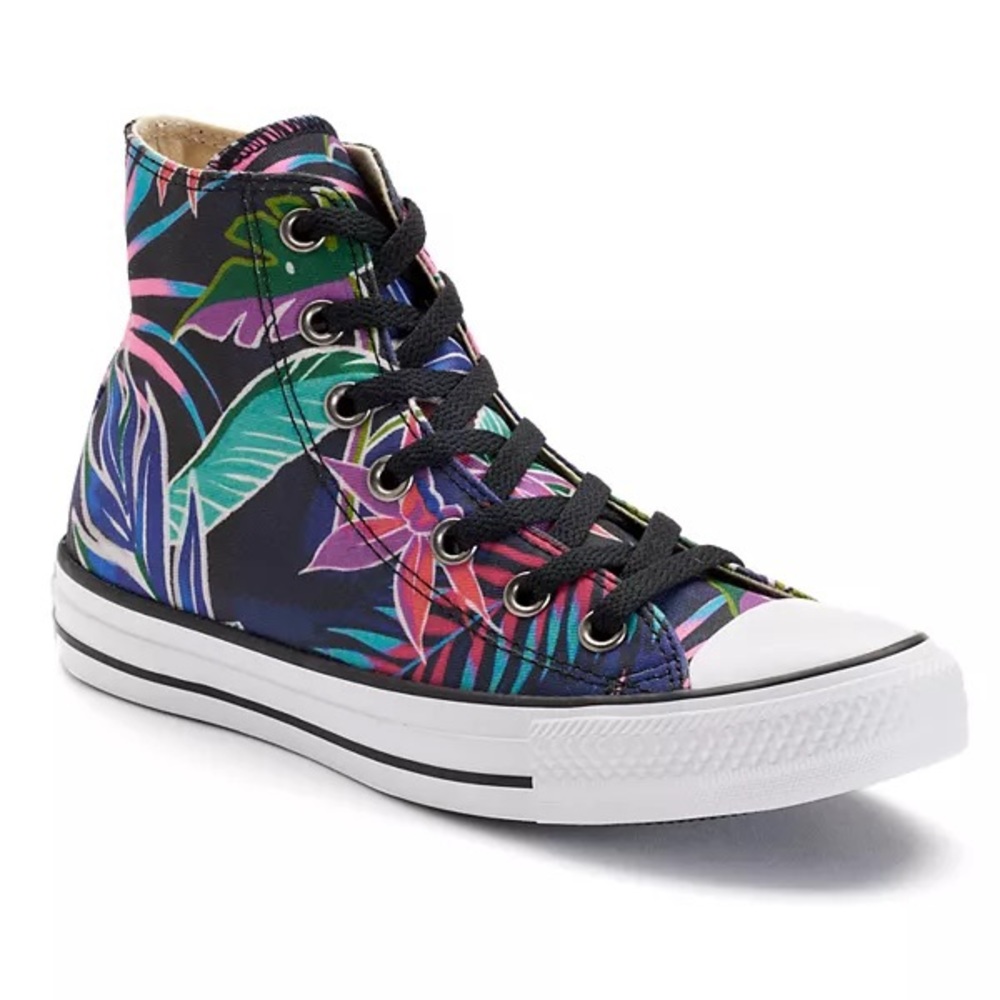 Tropical print Hi-top Converse
